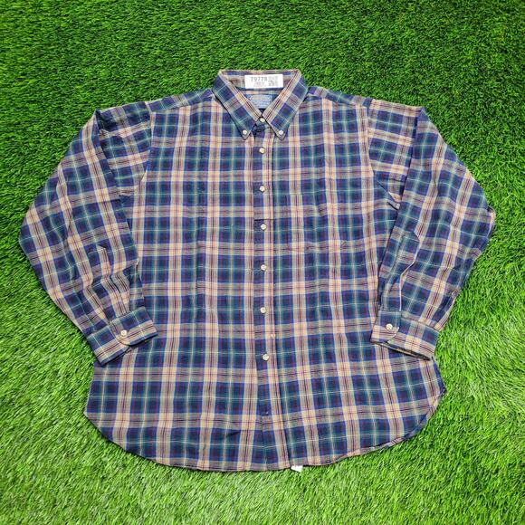 Vintage 80s Pendleton Western Plaid Shirt XL 22x28 Hippie - Picture 1 of 15